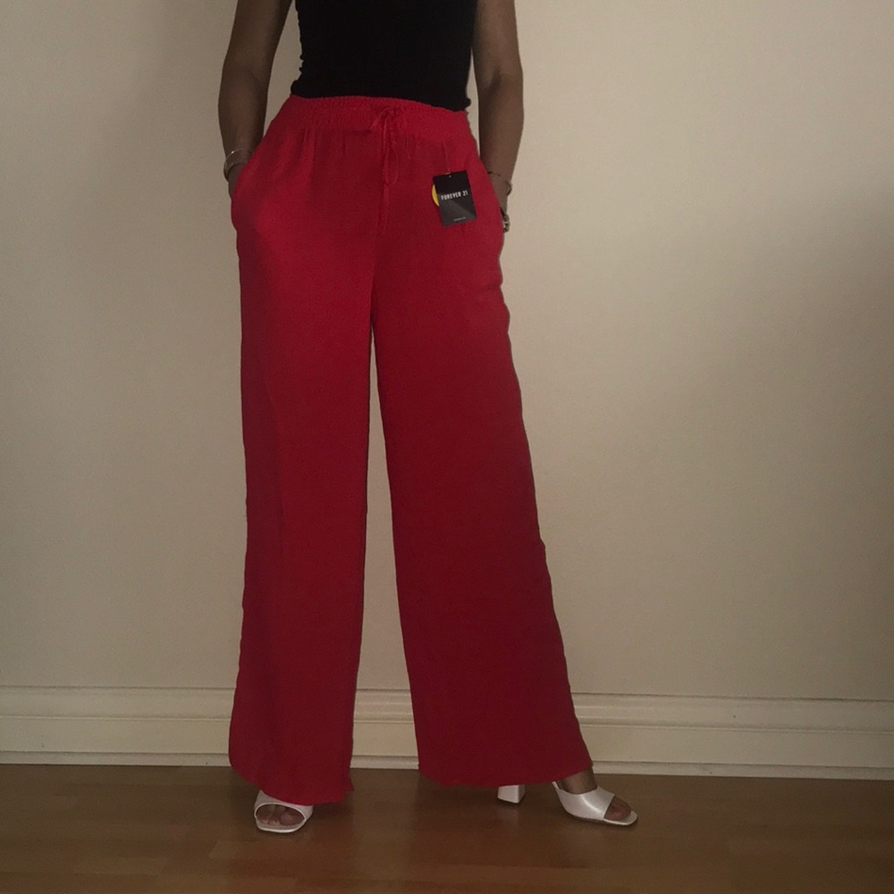 Red Palazzo Pant